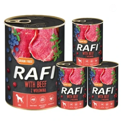 Image of Complete Wet Dog Food: Meat &amp; Natural Ingredients, Grain Free, Immune Boosting Superfoods in Every Flavor! Healthy Tasty Nutrition for All Breeds! (Beef, 4x400g)