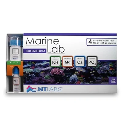 Image of NT Labs marine Lab Reef Multi test Kit water Carbonate Hardness, Magnesium, Calcium and Phosphate