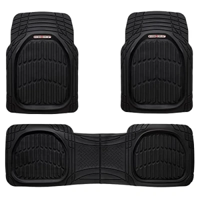 Image of CAR+ SAND400 Universal Car Mats 3 Piece Set, Black