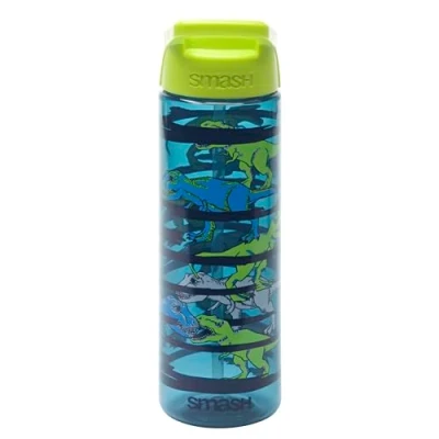 Image of Smash Water Bottle with Straw 700ml Dinosaur, Dark Blue