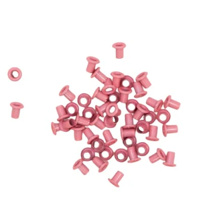 Image of Craftelier Pack of 50 Mini Eyelets Ideal for Cardmaking, Scrapbooking and Crafts Suitable Various Materials Size Approx. Inner Diameter 3 mm Outer 5 Bubblegum Pink