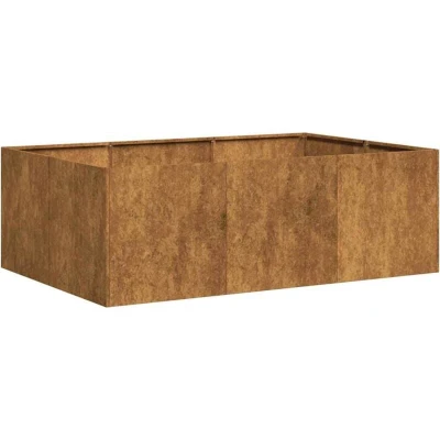Image of vidaXL Planter Rusty 120x80x40 cm Weathering Steel