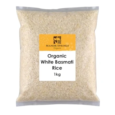 Image of Organic White Basmati Rice 1kg by Manor Springs