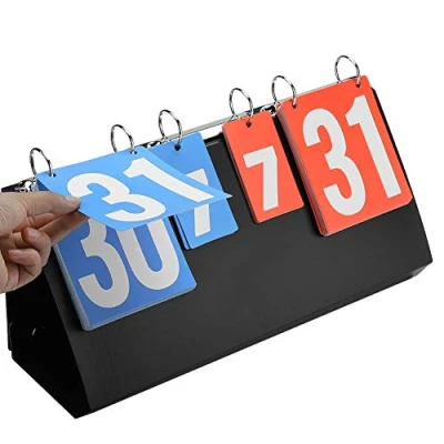 Image of Sports Scoreboard, Portable Plastic Table Top Scoreboard for Tennis Basketball Badminton