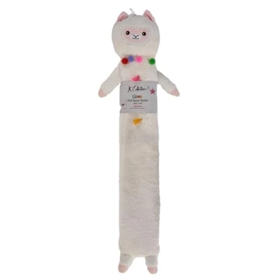 Image of Extra Long Hot Water Bottle Super Soft Novelty Plush Cover Natural Rubber 2L Capacity 72cm Perfect for Pain Relief on Aches or Injuries (Llama)