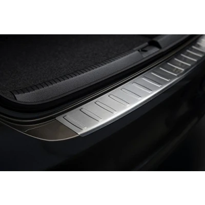 Image of Avisa AV 235740 Stainless Steel Rear Bumper Protector Compatible with BMW X3 2010 2014 &#039;Ribs&#039;