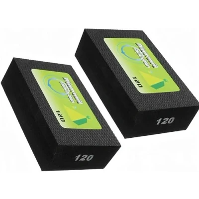 Image of 2 Pack Diamond Sanding Blocks Hand Held Pad Polishing Grinding Block For Glass Granite Concrete Marble 120 Grit