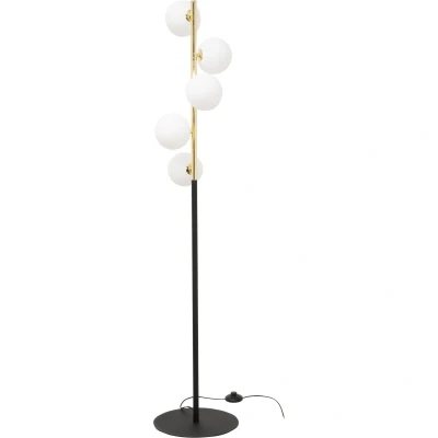 Image of Ali Multi Arm Floor Lamp, Black, Gold, 5x G9