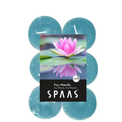 Image of Spaas 10 x 12 Scented Tealights in Flatpacks, ± 4.5 Hours, Fairy Waterlily