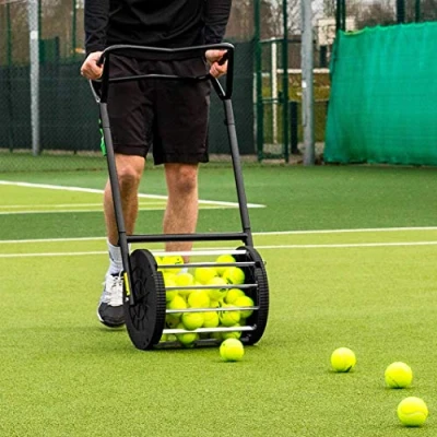 Image of Vermont Tennis Ball Roller Mower &amp; Hopper 85 Capacity Powder Coated Steel Frame
