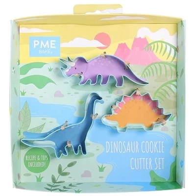 Image of PME Dinosaur Cookie Cutter Set, Blue