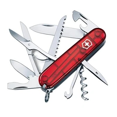 Image of Victorinox Huntsman Swiss Army Knife, Medium, Multi Tool, Camping 15 Functions, Large Blade, Bottle Opener, Camouflage