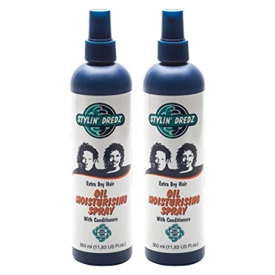 Image of Stylin&#039; Dredz Extra Dry Hair Oil Moisturising Spray w Conditioners 350ml Pack of 2
