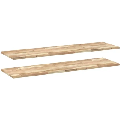 Image of vidaXL Floating Shelves 2 pcs 140x40x2 cm Untreated Solid Wood Acacia