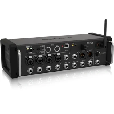 Image of Midas MR12 12 Input Digital Mixer for iPad/Android Tablets with 4 PRO Preamps, 8 Line Inputs, Integrated Wifi Module and USB Stereo Recorder, Compatible PC Mac
