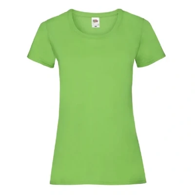 Image of Fruit Of the Loom Ladies/Womens Lady Fit Valueweight Short Sleeve T Shirt (Pack 5) (Lime) Green Cotton Size X Large