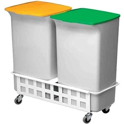 Image of Durable DURABIN DUO Trolley for 2 Square 40 Waste Bins Easy Handling and To Move ARound Made of Robust Steel Durability