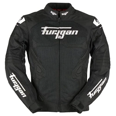 Image of Furygan Men&#039;s Atom Vented EVO Jacket, Black White, L