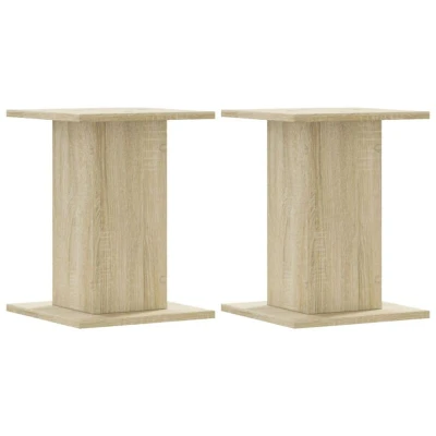 Image of vidaXL Plant Stands 2 pcs Sonoma Oak 30x30x40 cm Engineered Wood