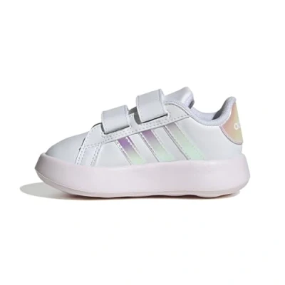 Image of adidas Unisex Kids Grand Court 2.0 Shoes Tennis Shoes, FTWR White Almost Pink Core Black, 5 UK Child