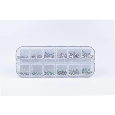 Image of Apex Professional 1440pcs Various Crystal Clear Rhinestone Gems (1.5mm,1.9mm,2.4mm,2.7mm,3.0mm,3.8mm)