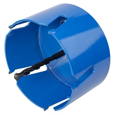 Image of wolfcraft Universal Hole Saw with Mandrel I 5960000 for Drilling Large Diameter Holes in a Wide Range of Materials, Cutting Depth 60 mm