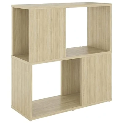 Image of vidaXL Book Cabinet Sonoma Oak 60x24x63 cm Engineered Wood