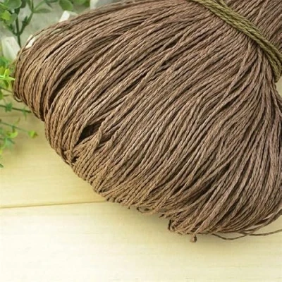 Image of 500g Summer Raffia Yarn Crochet Natural Paper Straw Threads Handcrafts for DIY Knitting Hat Handbag Purse Basket Rattan Material