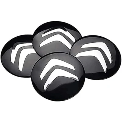 Image of FUWUDI 4 Pcs Wheel Center Cap Sticker for Citroen C1 2005 2014 56mm, Trim Sticker, Badge Emblem Decal, Hub Caps Stickers, Stickers