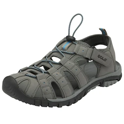Image of Gola Men&#039;s AMP648 Hiking Sandals, Grey (Grey/Black/Blue GB), 7 UK 41 EU