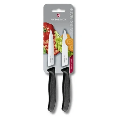 Image of Victorinox Swiss Classic Black Paring Knife Combination Twin Pack