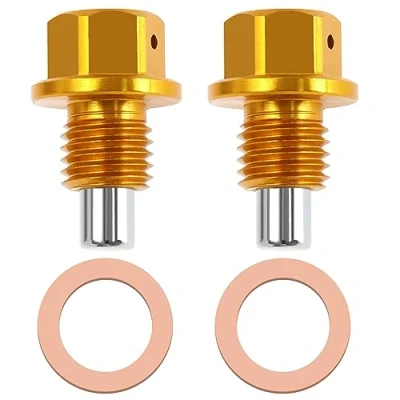 Image of SG Store 2Pcs M12x1.25 Oil Drain Screw Replacement Compatible with Toyota Nissan Aluminium Alloy Sump Plug