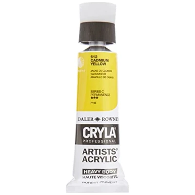 Image of Daler Rowney Cryla Acrylic 75 ml Cadmium Yellow, Professional Artists