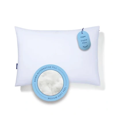Image of Casper Sleep Original Microfiber Pillow for Sleeping, Standard, White