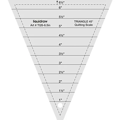 Image of Liquidraw® Triangle Quilting Ruler, Clear Acrylic Template, Imperial (30 9.5&quot; Ruler / 45 6.5&quot; Ruler) (45 6.5&quot;)
