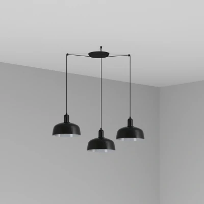 Image of Tatawin Medium 3 Light Black Cluster Drop Pendant Lamp