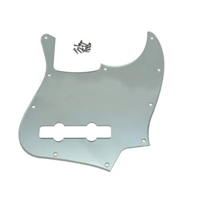 Image of Dopro 5 String Jazz Bass Pick Guard J Scratch Plate for USA/Mexican FD Silver Mirror