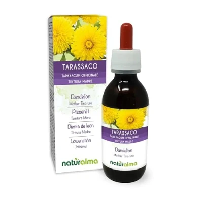 Image of Dandelion (Taraxacum officinale) Roots and Leaves Alcohol Free Mother Tincture Naturalma Liquid Extract Drops 120 ml Food Supplement Vegan