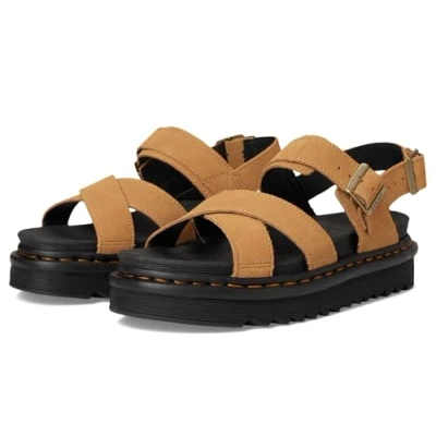 Image of Dr. Martens VOSS II Platform sandals, Women&#039;s, Size: 8, Tan Suede