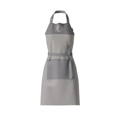 Image of MasterChef Chef Apron for Men &amp; Women, Cotton Cooking with Pocket, Embroidered Detailing Official Show Logo, Premium Quality Kitchen Garment, Adjustable Strap, One Size Fits All, Earth