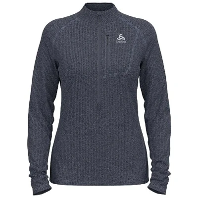 Image of Odlo Women Long sleeved shirt with half zipper TENCIA, india ink melange, M