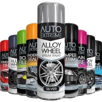 Image of 1 x Silver Auto Alloy Wheel Spray Paint 300ml Aerosol Can for Fantastic and Smooth Finish Van, Bike, Car