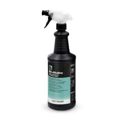 Image of ERRECOM BIO Alkaline, Alkaline Condenser Cleaner with Biodegradable Surfactants, 1 L Bottle Trigger Sprayer for Foam or Liquid Jet, Disposable Gloves included