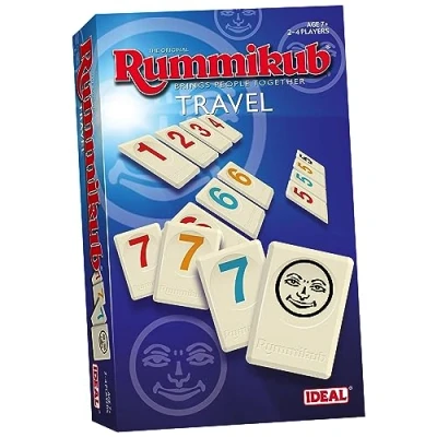 Image of IDEAL Rummikub Travel game: Brings people together Family Strategy Games For 2 4 Players Ages 7+