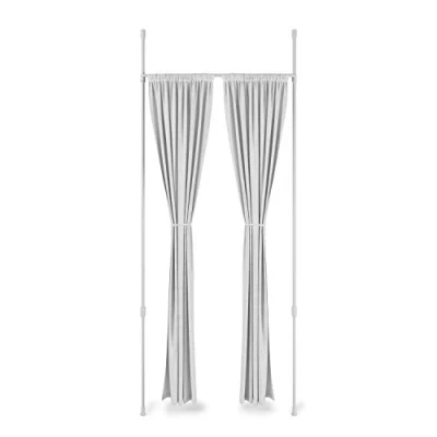Image of Umbra Anywhere Rod, Adjustable Damage Free Room Divider Tension Curtain 36 66&quot;, White