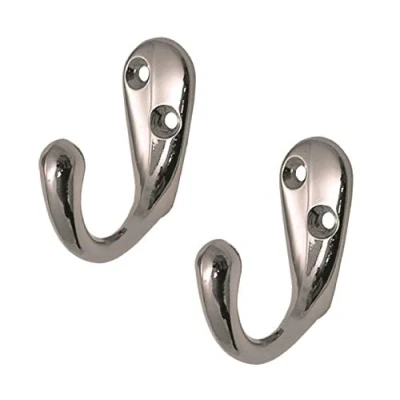 Image of 4 Wall Coat Rack Chrome for Doors and Clothes