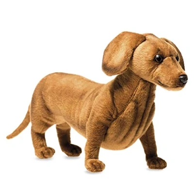 Image of Dachshund Standing Plush Soft Toy by Hansa. 42cm. 6420