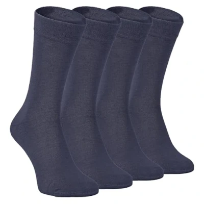 Image of Sock Snob 4 Pairs Bamboo Finely Knit Thin Super Soft Suit Socks for Men &amp; Women (as8, numeric, numeric_4, numeric_8, regular, Grey)