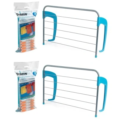 Image of Beldray COMBO 6050 6 Bar Radiator Clothes Horse Airers with 48 Pegs, Hold up to 3 KG