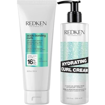Image of Redken DUO Acidic Bonding Curls Leave In Treatment 250ml &amp; Hydrating Curl Cream